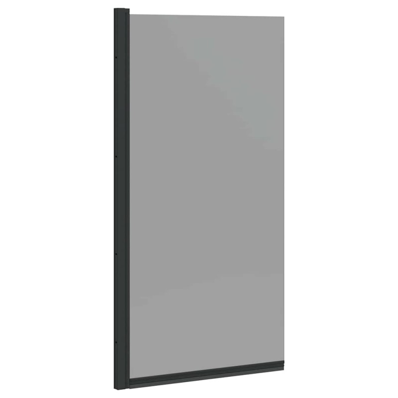vidaXL Οθόνη ντους μπάνιου Μαύρο 68 x 130 εκ Θραυστό γυαλί
