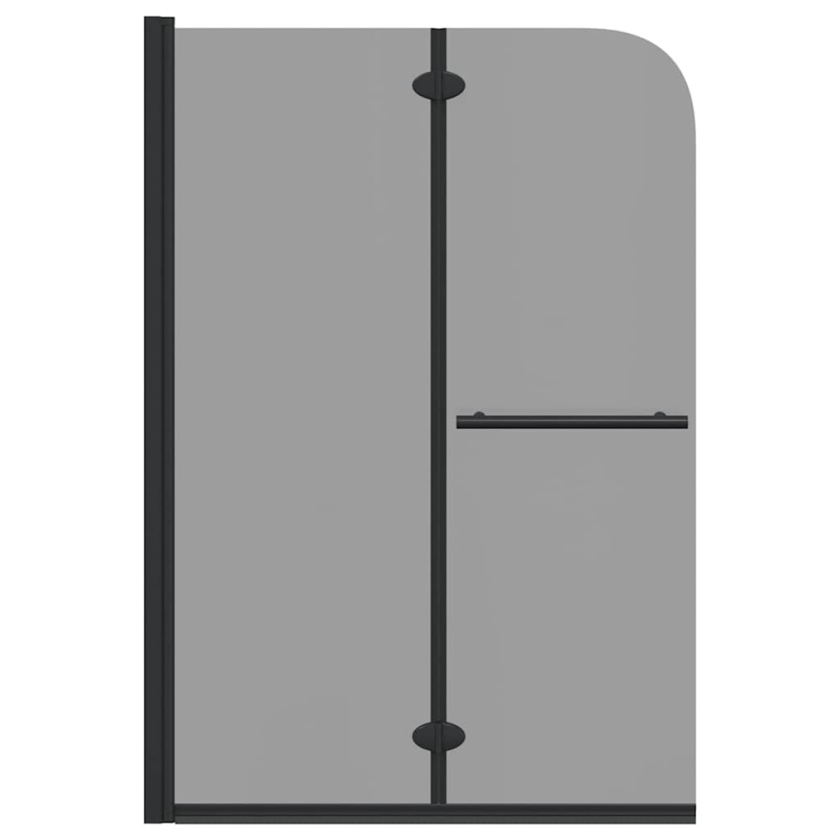 vidaXL Καλυμμα Ντους Μαύρο 120 x 140 cm ESG Γυαλί και Αλουμίνιο