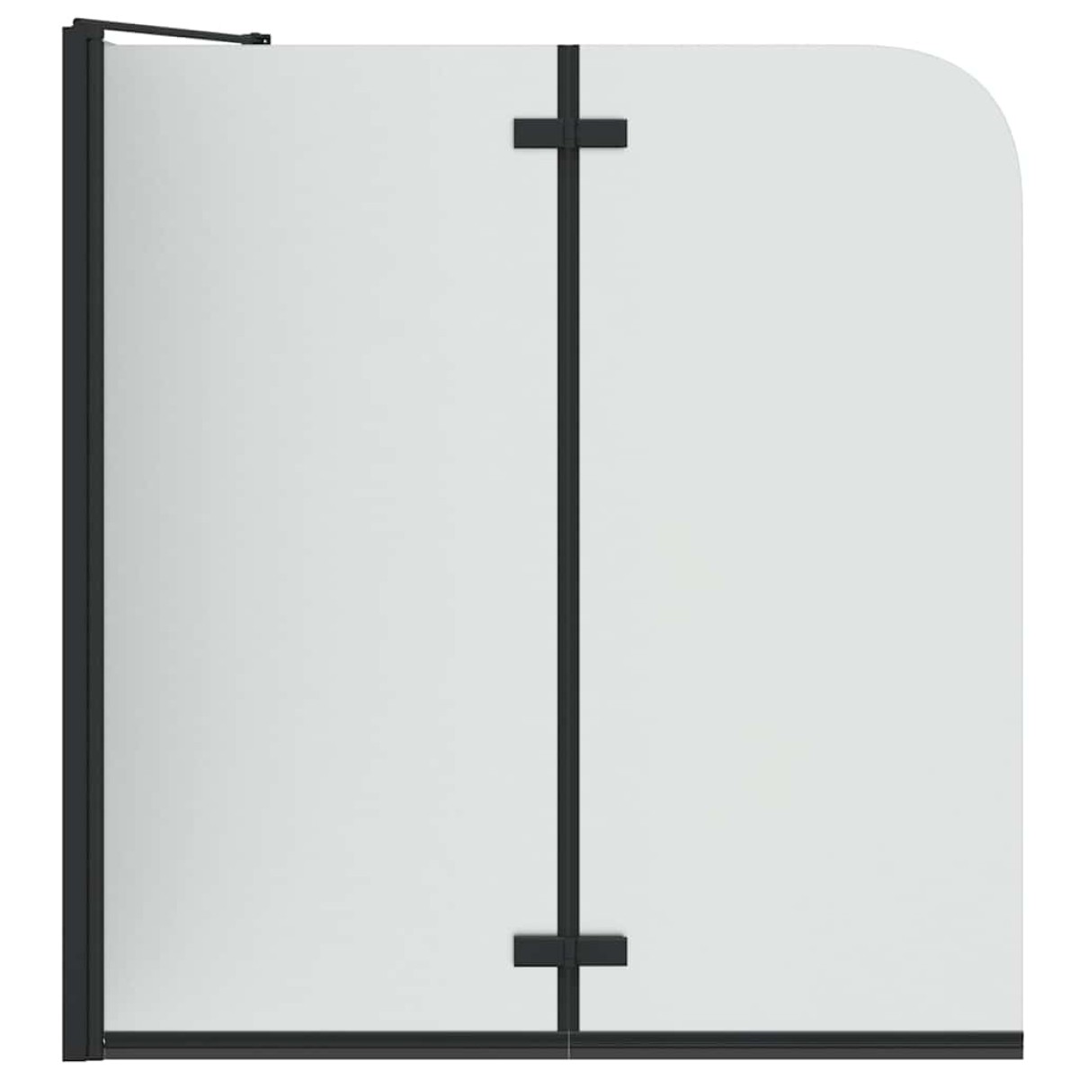 vidaXL Καλυμμα Ντους Μαύρο 120 x 68 x 130 εκ. ESG Γυαλί και Αλουμίνιο
