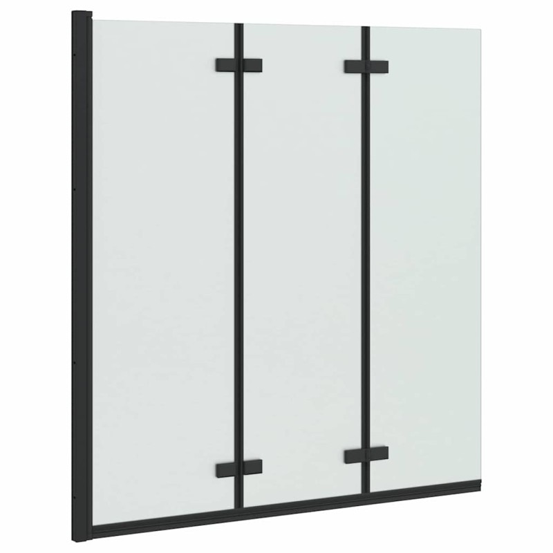 vidaXL Αναδιπλούμενη Καμπίνα Ντους Μαύρο 130 x 138 εκ