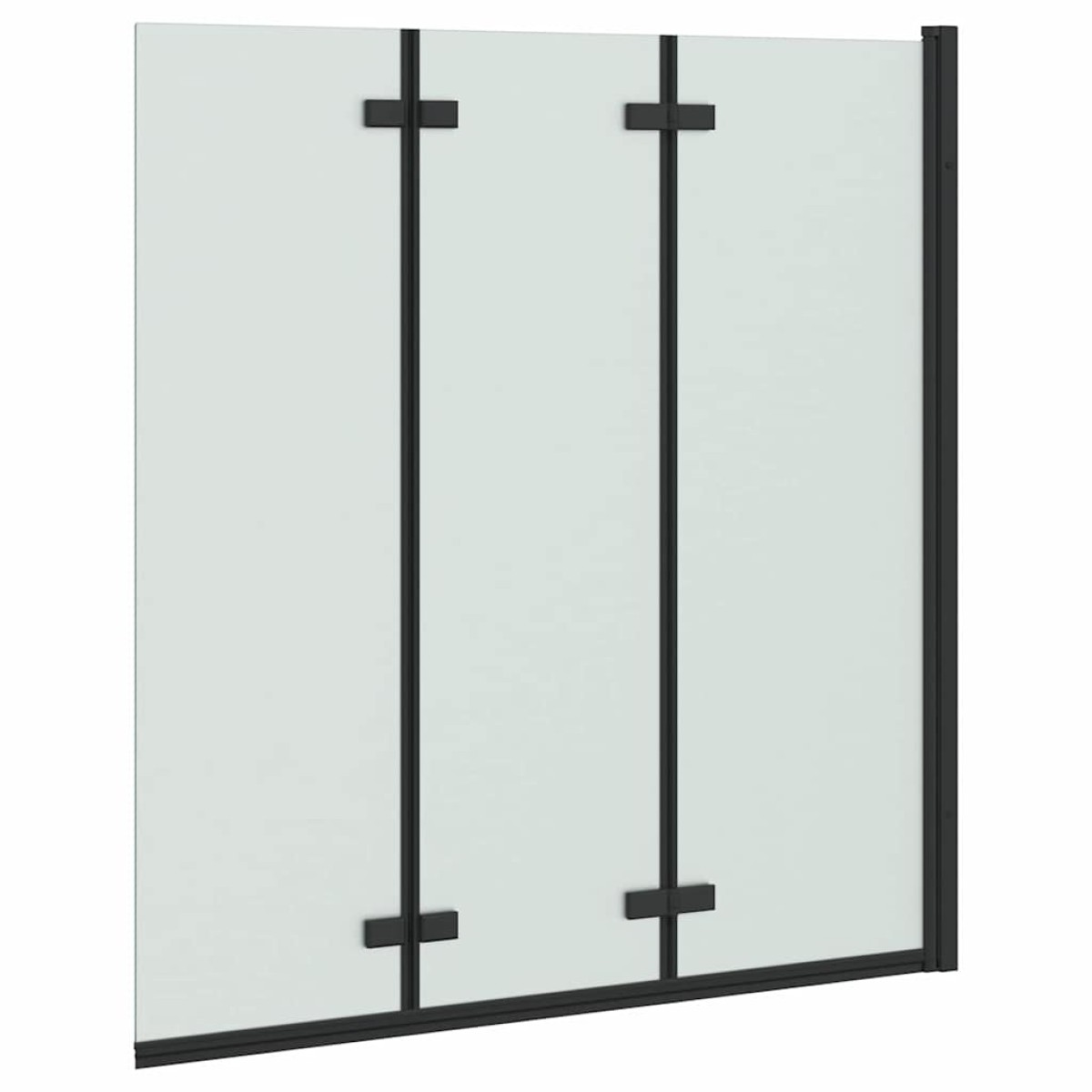vidaXL Αναδιπλούμενη Καμπίνα Ντους Μαύρο 130 x 138 εκ