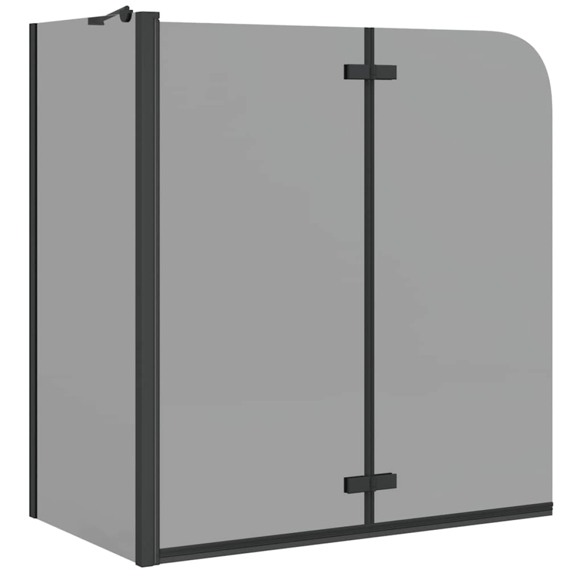 vidaXL Καλυμμα Ντους Μαύρο 120 x 68 x 130 εκ. ESG Γυαλί και Αλουμίνιο