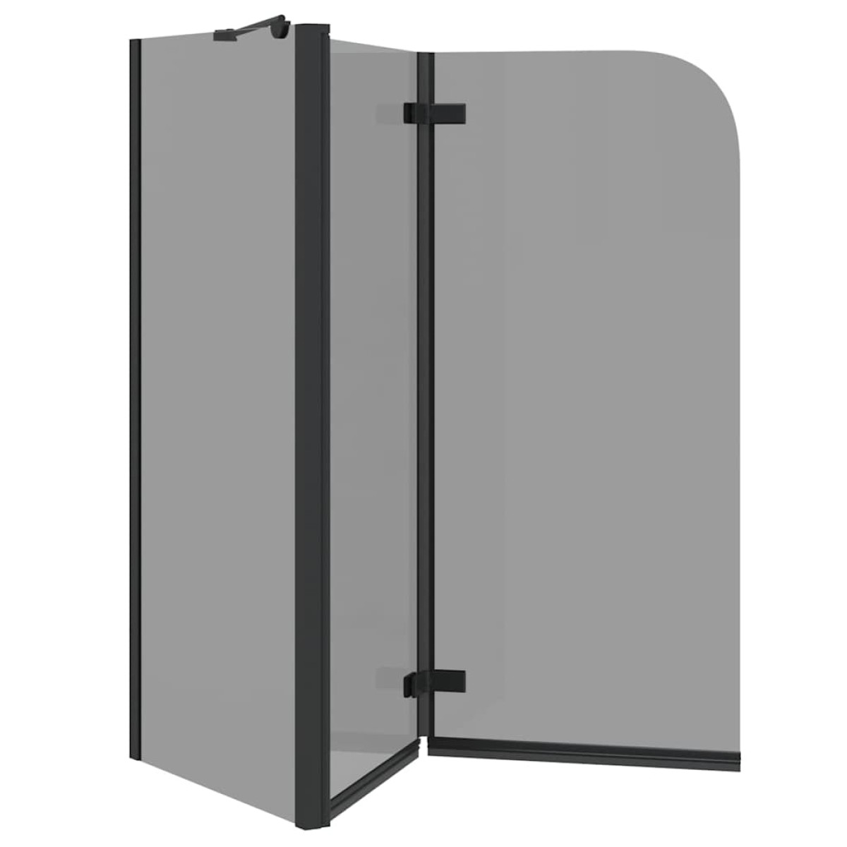 vidaXL Καλυμμα Ντους Μαύρο 120 x 68 x 130 εκ. ESG Γυαλί και Αλουμίνιο