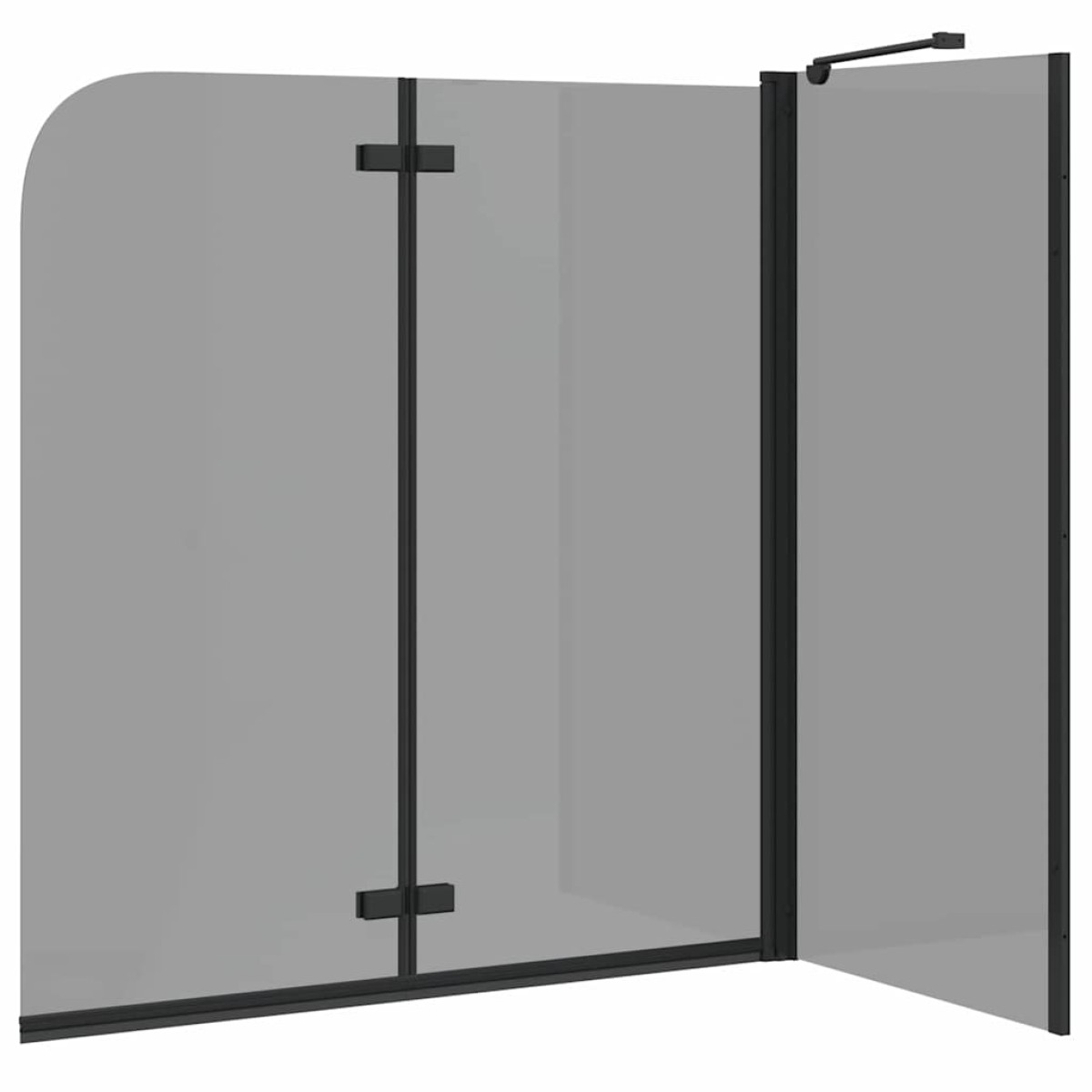 vidaXL Καλυμμα Ντους Μαύρο 120 x 68 x 130 εκ. ESG Γυαλί και Αλουμίνιο