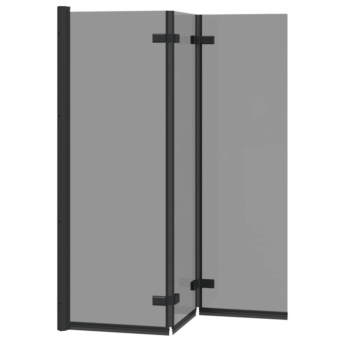 vidaXL Αναδιπλούμενη Καμπίνα Ντους Μαύρο 130 x 138 εκ