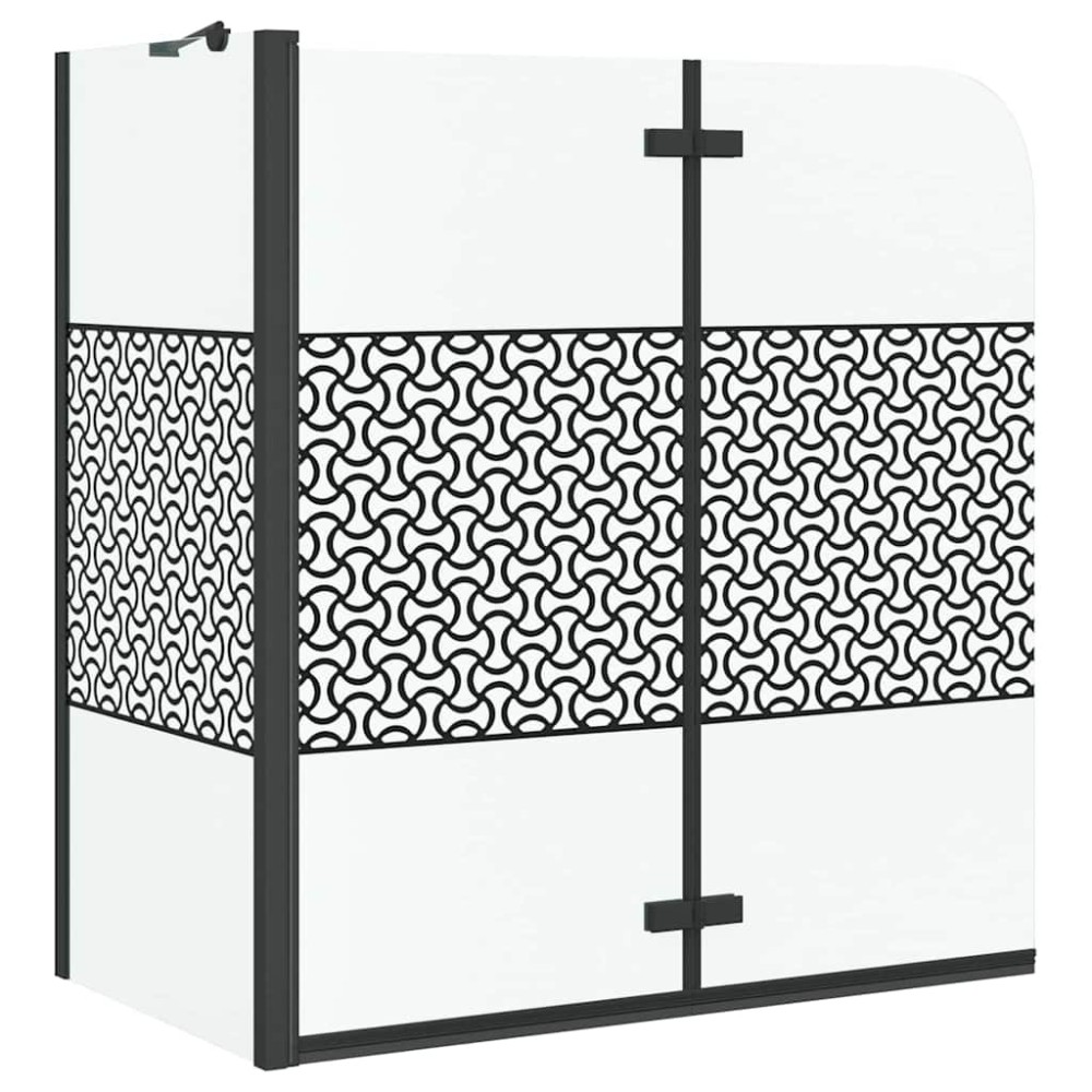 vidaXL Μπανιέρα Γεωμετρικό Μαύρο 120 x 67 x 129 εκ.