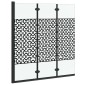 vidaXL Καλυμμα Ντους Μαύρο και Διαφανές 130 x 130 cm σκληρυμένο γυαλί