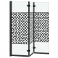 vidaXL Καλυμμα Ντους Μαύρο και Διαφανές 130 x 130 cm σκληρυμένο γυαλί