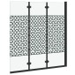 vidaXL Καλυμμα Ντους Μαύρο και Διαφανές 130 x 130 cm σκληρυμένο γυαλί