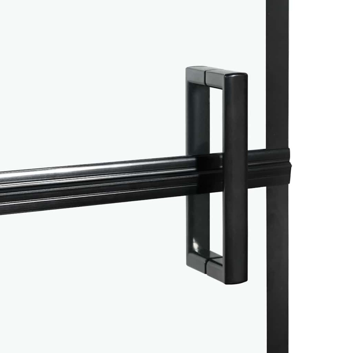 vidaXL Οθόνη ντους μπάνιου Μαύρο και Διαφανές 116 x 68 x 128 εκ.