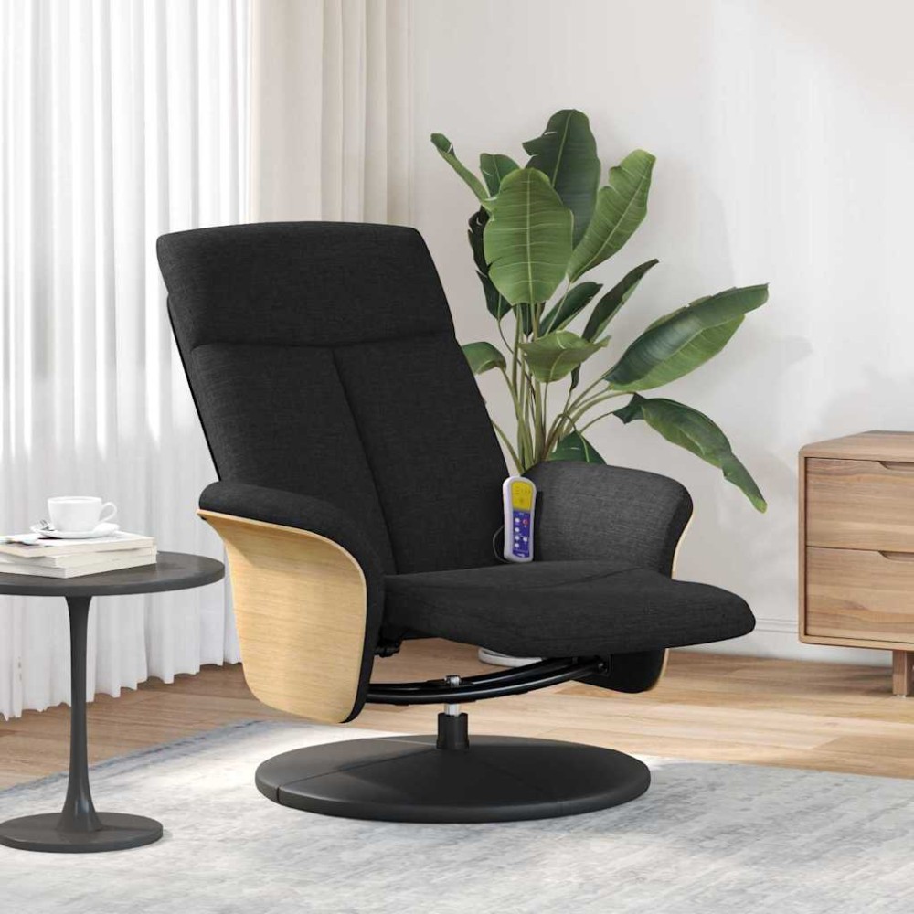 vidaXL Κάθισμα μασάζ Μαύρο 79 x 87 x 104,5 εκ ύφασμα