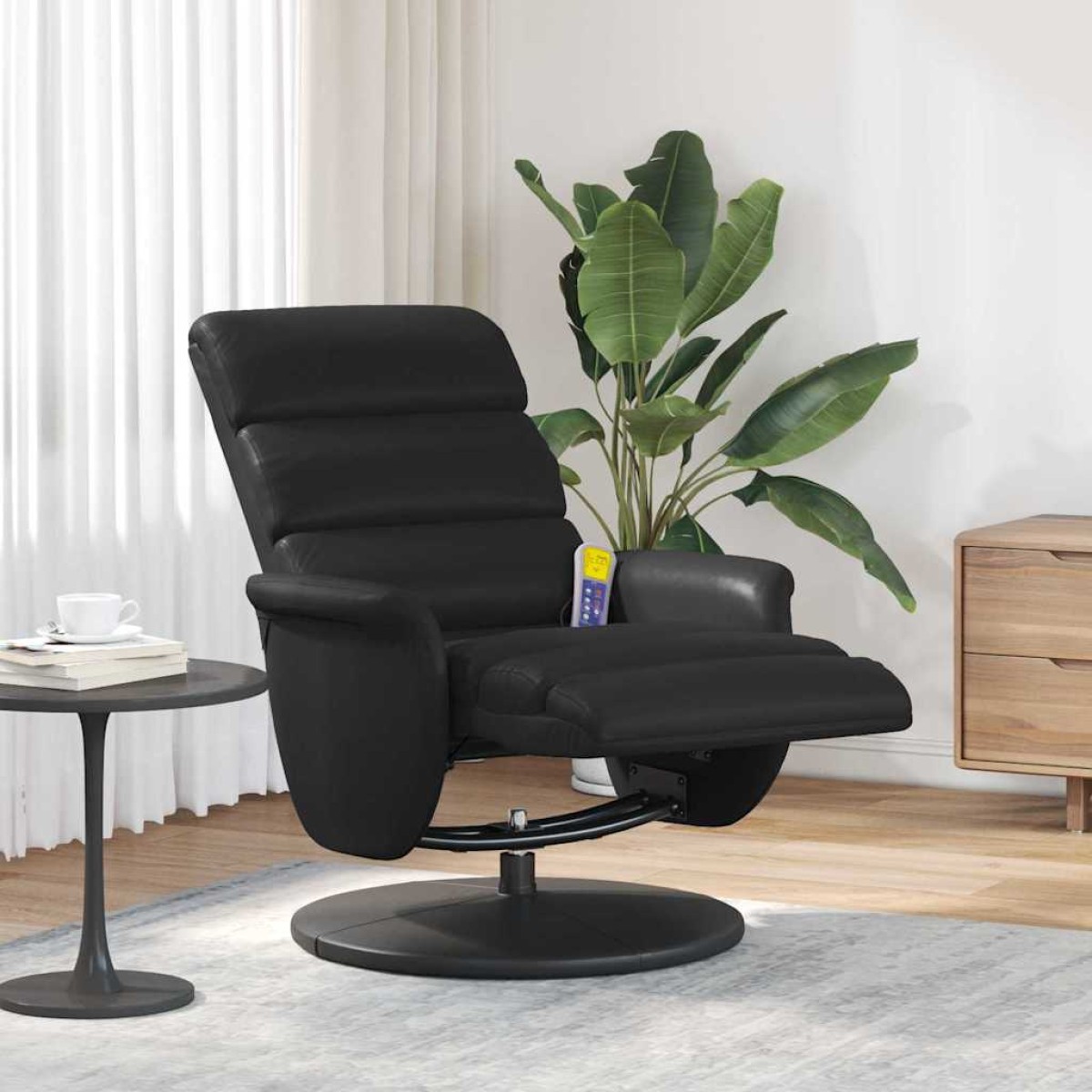 vidaXL Κάθισμα μασάζ Μαύρο 71 x 98 x 106 εκ. Τεχνητό Δέρμα