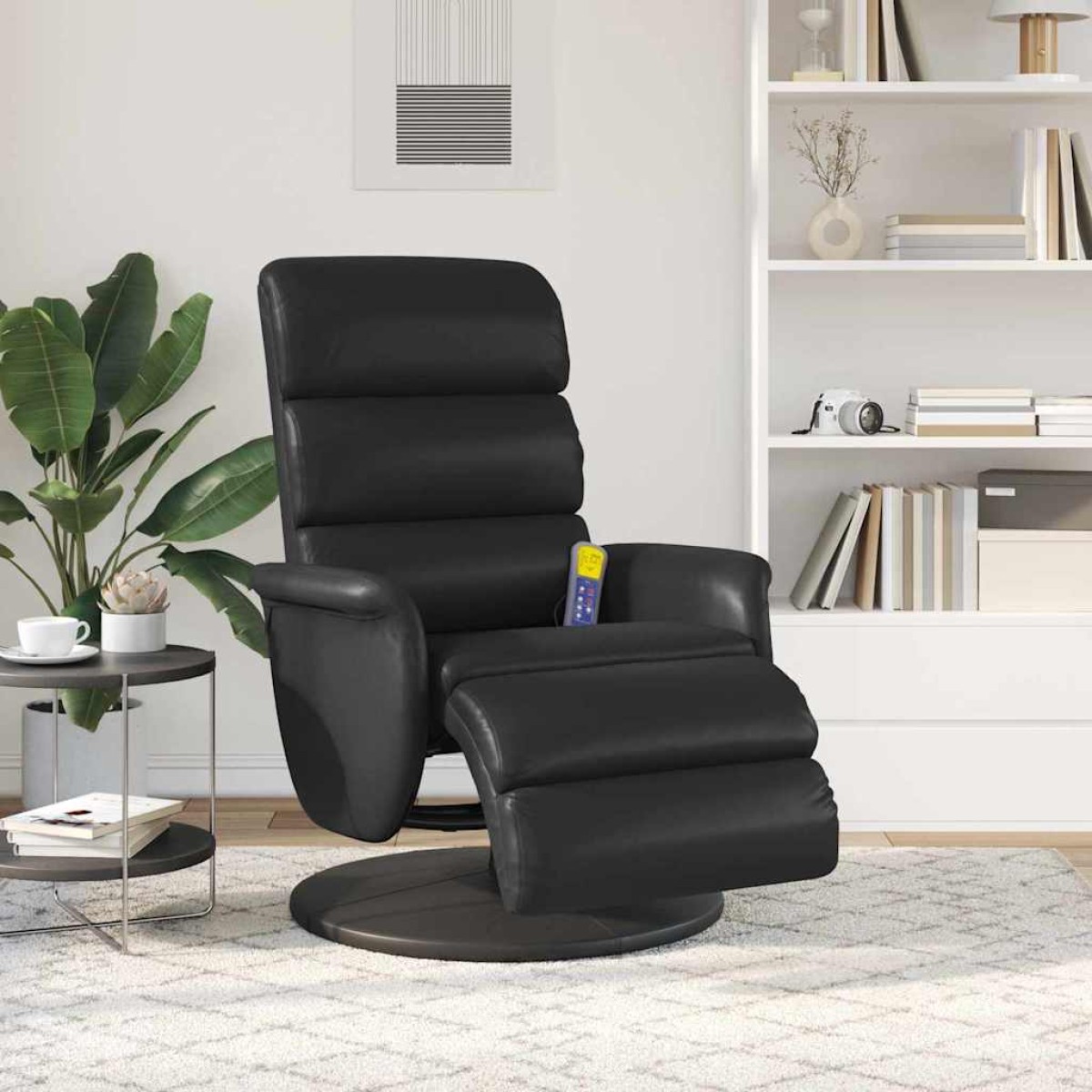 vidaXL Κάθισμα μασάζ Μαύρο 71 x 98 x 106 εκ. Τεχνητό Δέρμα