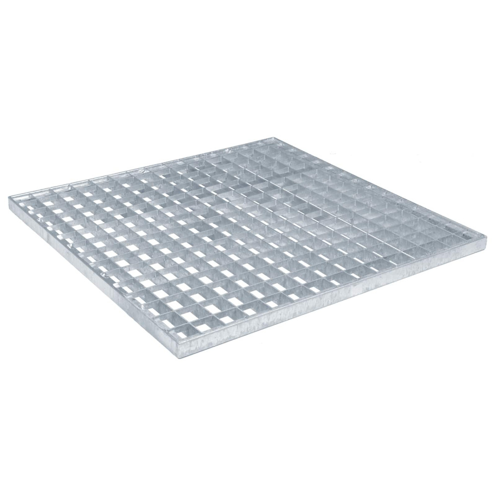 vidaXL Σίτα Ασημί 50 x 50 x 2 cm Γαλβανισμένο Ατσάλι Ψυχρής Βύθισης
