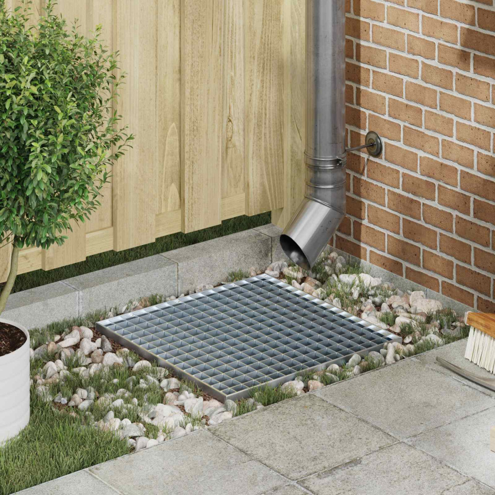 vidaXL Σίτα Ασημί 50 x 50 x 2 cm Γαλβανισμένο Ατσάλι Ψυχρής Βύθισης