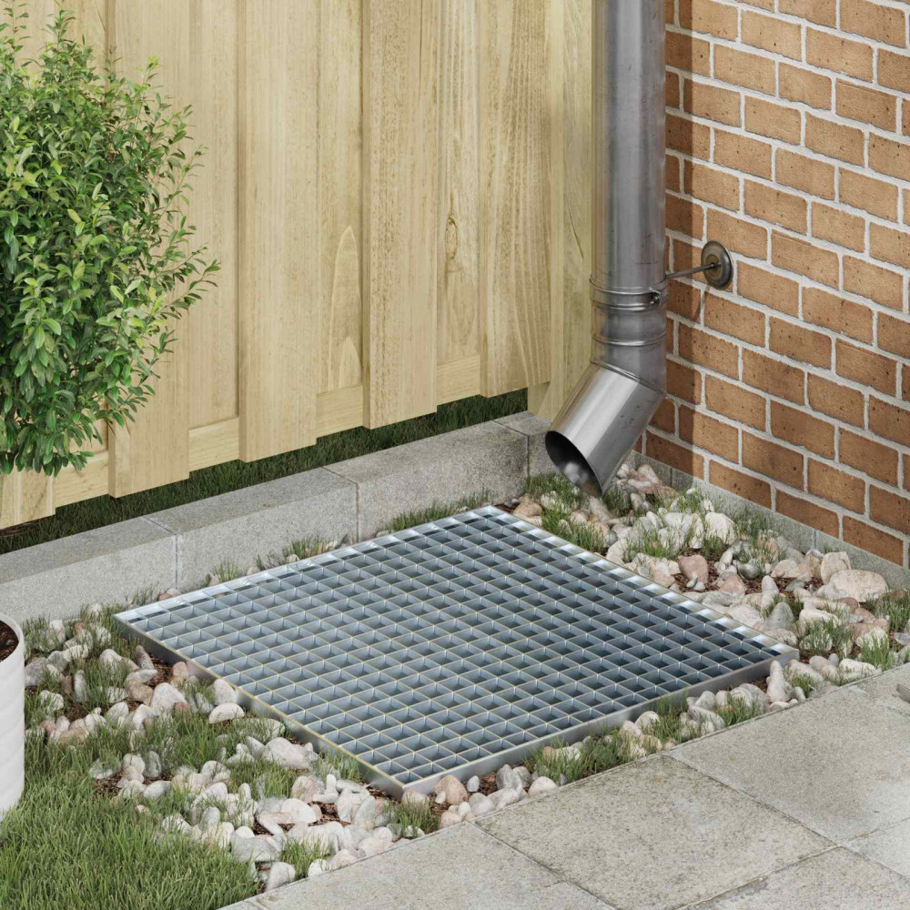 vidaXL Σίτα Ασημί 60 x 60 x 2 cm Γαλβανισμένο Ατσάλι Ψυχρής Βύθισης