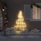 vidaXL Χριστουγεννιάτικο Δέντρο LED με Σφήνες Εδάφους 182 εκ Μέταλλο