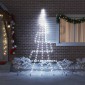 vidaXL Χριστουγεννιάτικο Δέντρο LED με Σφήνες Εδάφους 306 εκ Μέταλλο