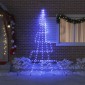 vidaXL Χριστουγεννιάτικο Δέντρο LED με Σφήνες Εδάφους Μπλε 306 εκ