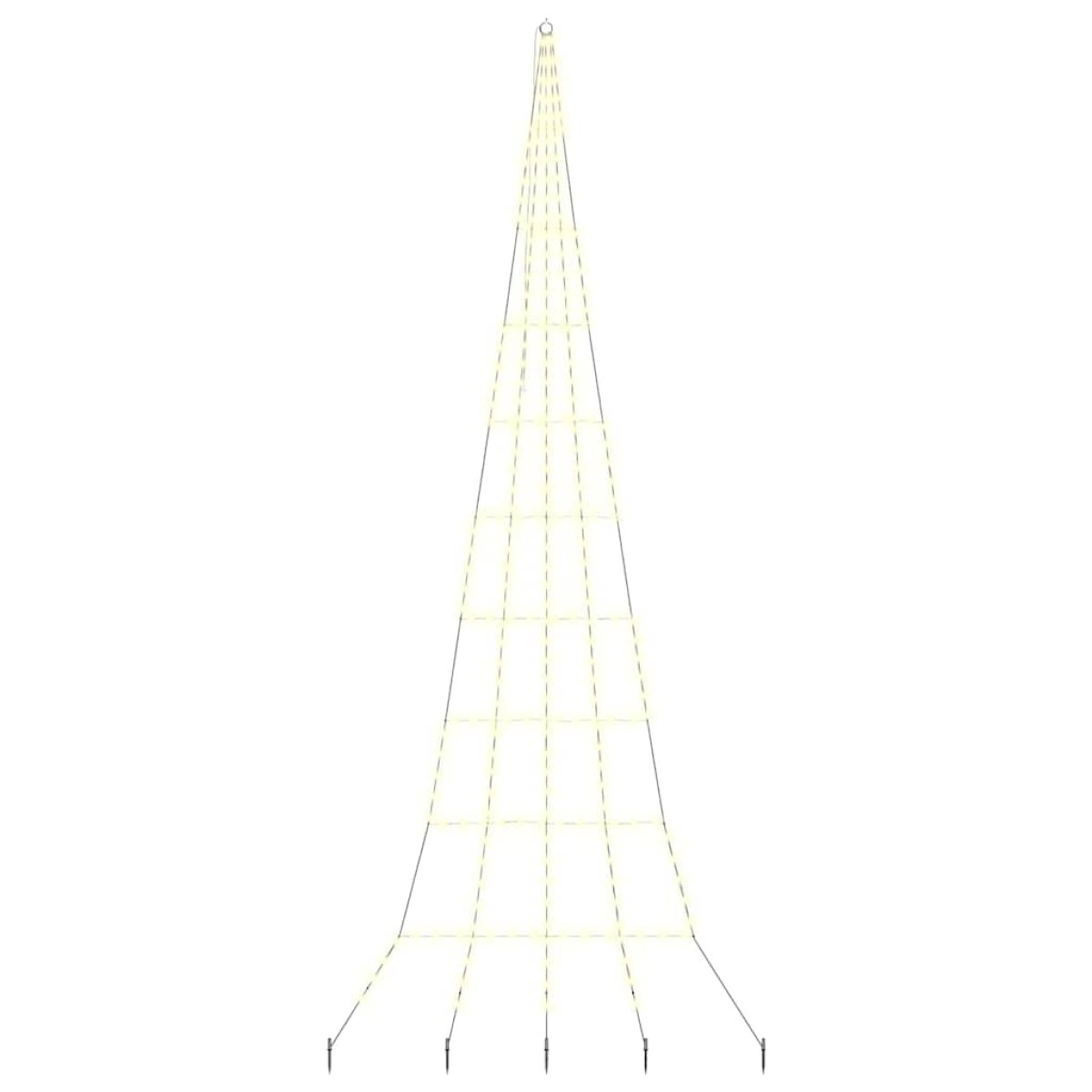 vidaXL Χριστουγεννιάτικο Δέντρο LED με Σφήνες Εδάφους 511 εκ Μέταλλο