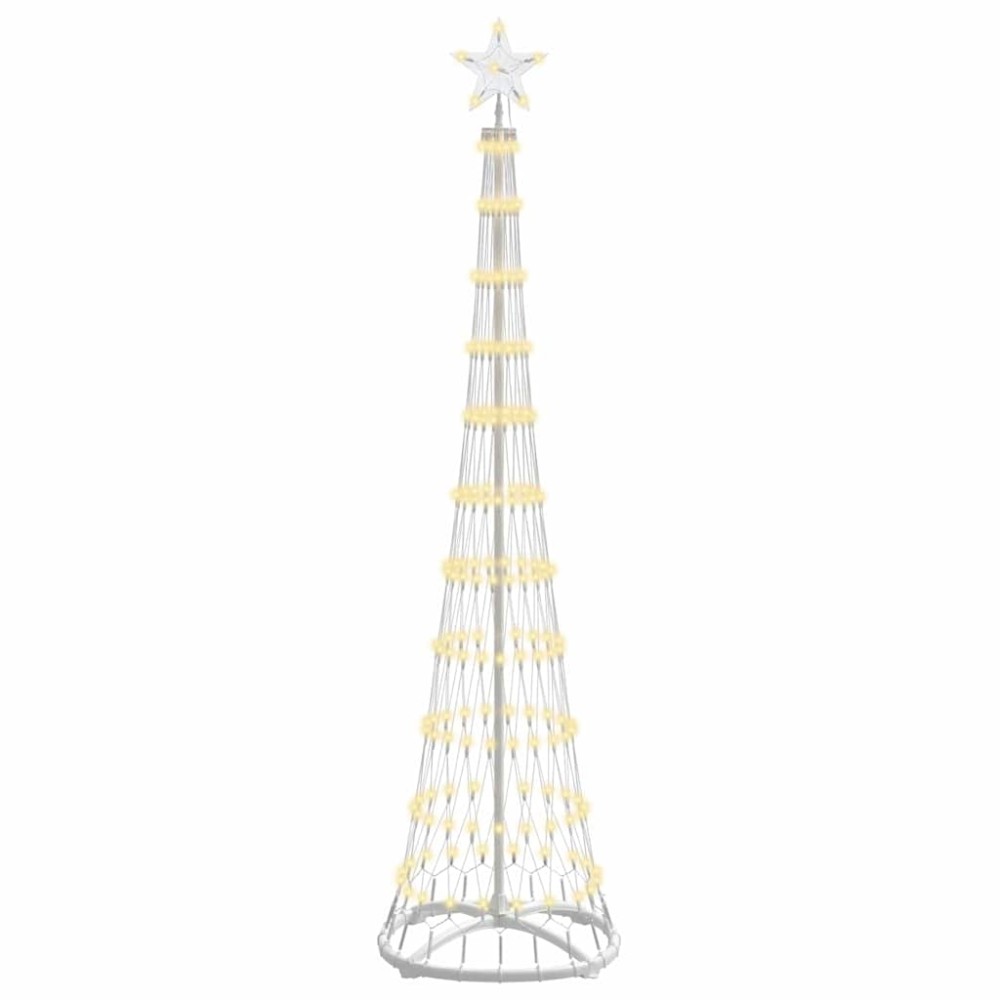 vidaXL LED Χριστουγεννιάτικο Δέντρο Θερμό λευκό 51 x 51 x 190 εκ