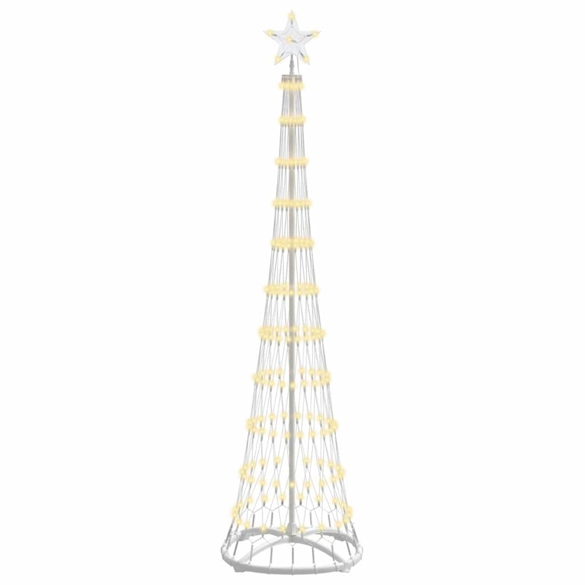 vidaXL LED Χριστουγεννιάτικο Δέντρο Θερμό λευκό 51 x 51 x 190 εκ