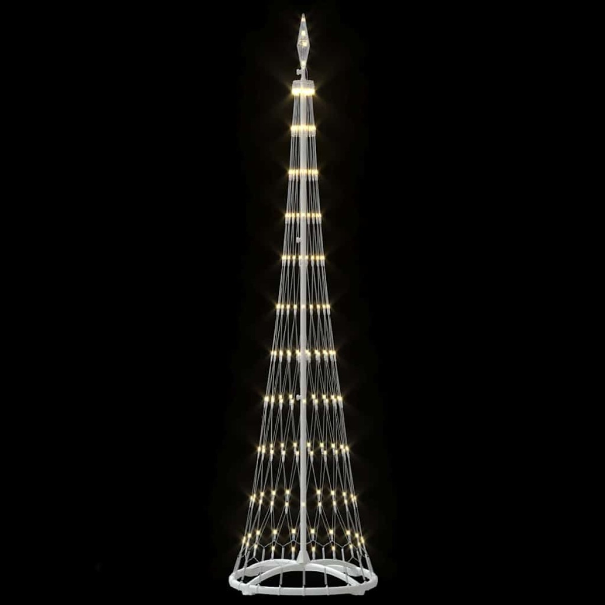 vidaXL LED Χριστουγεννιάτικο Δέντρο Θερμό λευκό 51 x 51 x 190 εκ