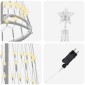 vidaXL LED Χριστουγεννιάτικο Δέντρο Θερμό λευκό 51 x 51 x 190 εκ