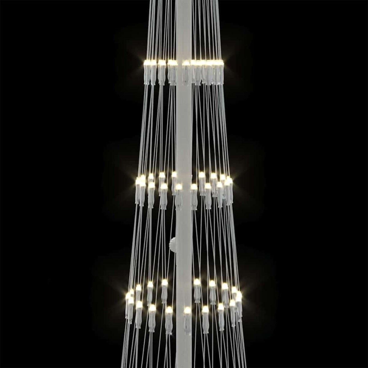 vidaXL LED Χριστουγεννιάτικο Δέντρο Θερμό λευκό 51 x 51 x 190 εκ
