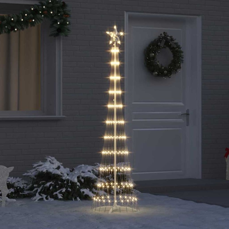 vidaXL LED Χριστουγεννιάτικο Δέντρο Θερμό λευκό 51 x 51 x 190 εκ