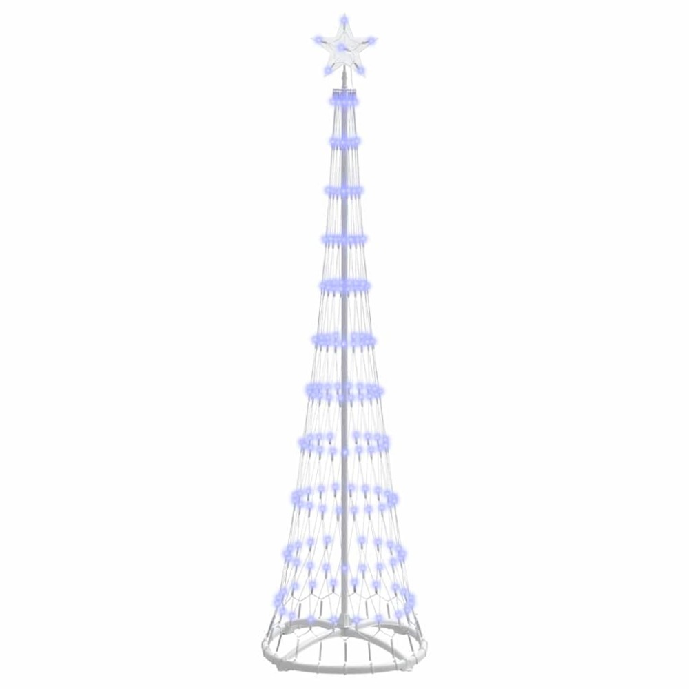vidaXL LED Χριστουγεννιάτικο Δέντρο Μπλε 51 x 51 x 190 εκ Μέταλλο