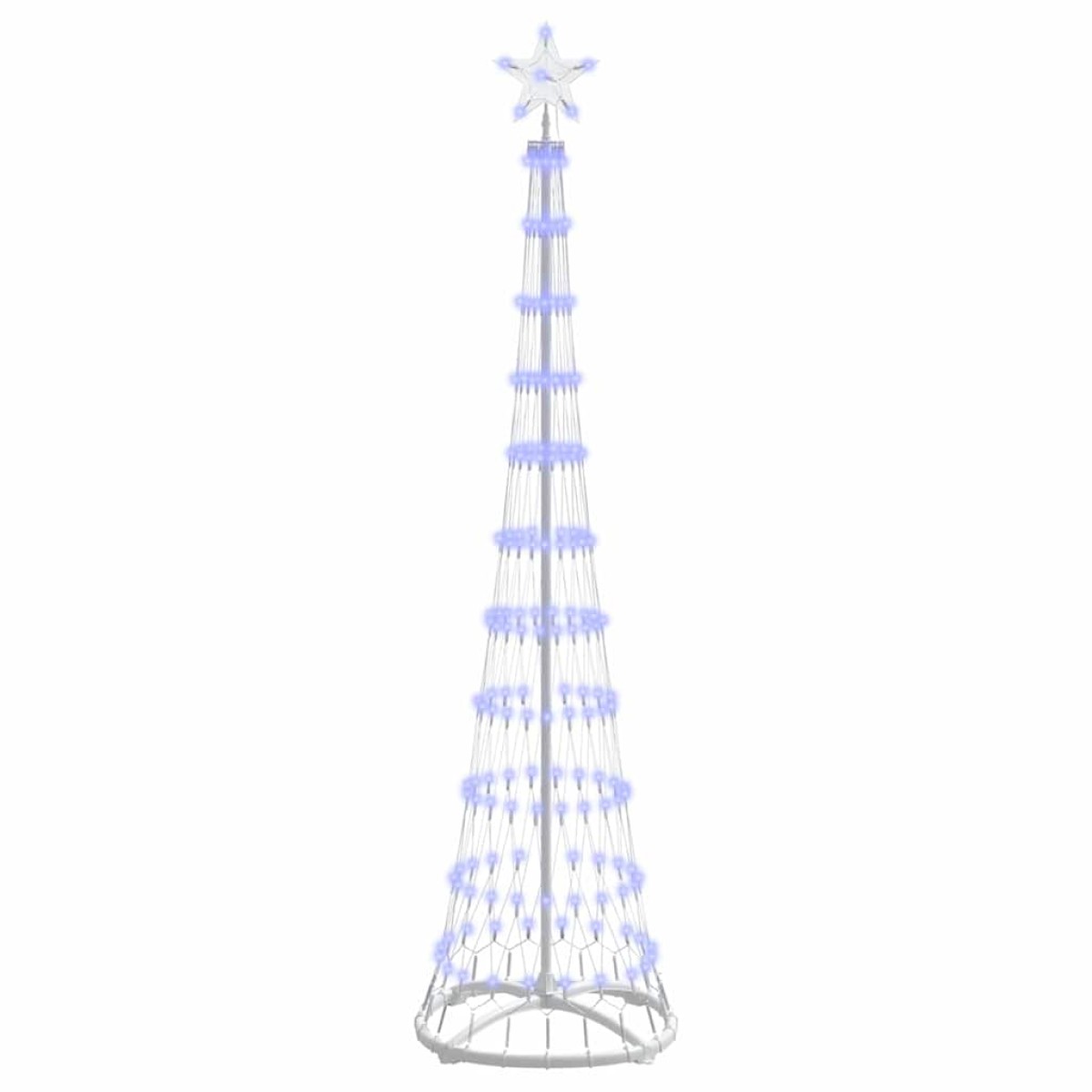 vidaXL LED Χριστουγεννιάτικο Δέντρο Μπλε 51 x 51 x 190 εκ Μέταλλο