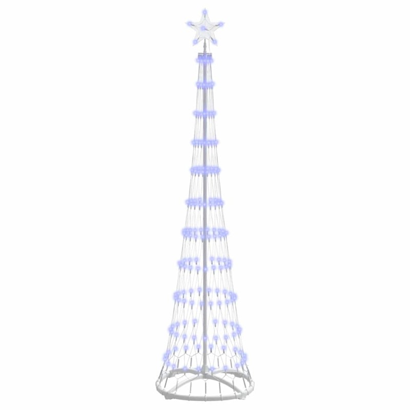 vidaXL LED Χριστουγεννιάτικο Δέντρο Μπλε 51 x 51 x 190 εκ Μέταλλο