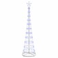vidaXL LED Χριστουγεννιάτικο Δέντρο Μπλε 51 x 51 x 190 εκ Μέταλλο