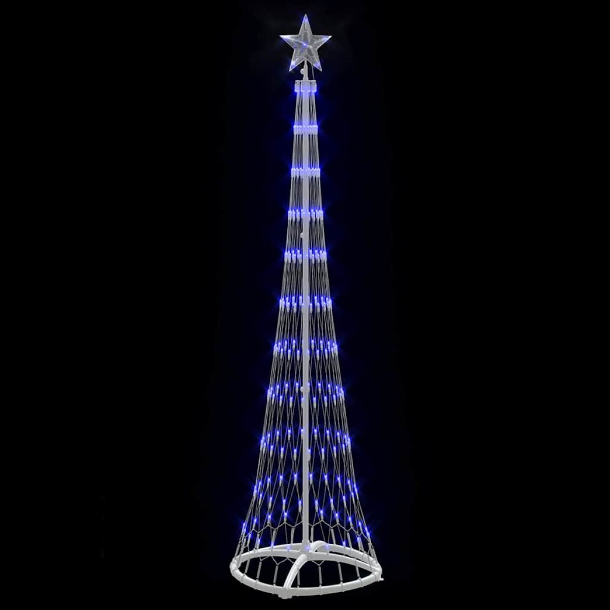 vidaXL LED Χριστουγεννιάτικο Δέντρο Μπλε 51 x 51 x 190 εκ Μέταλλο