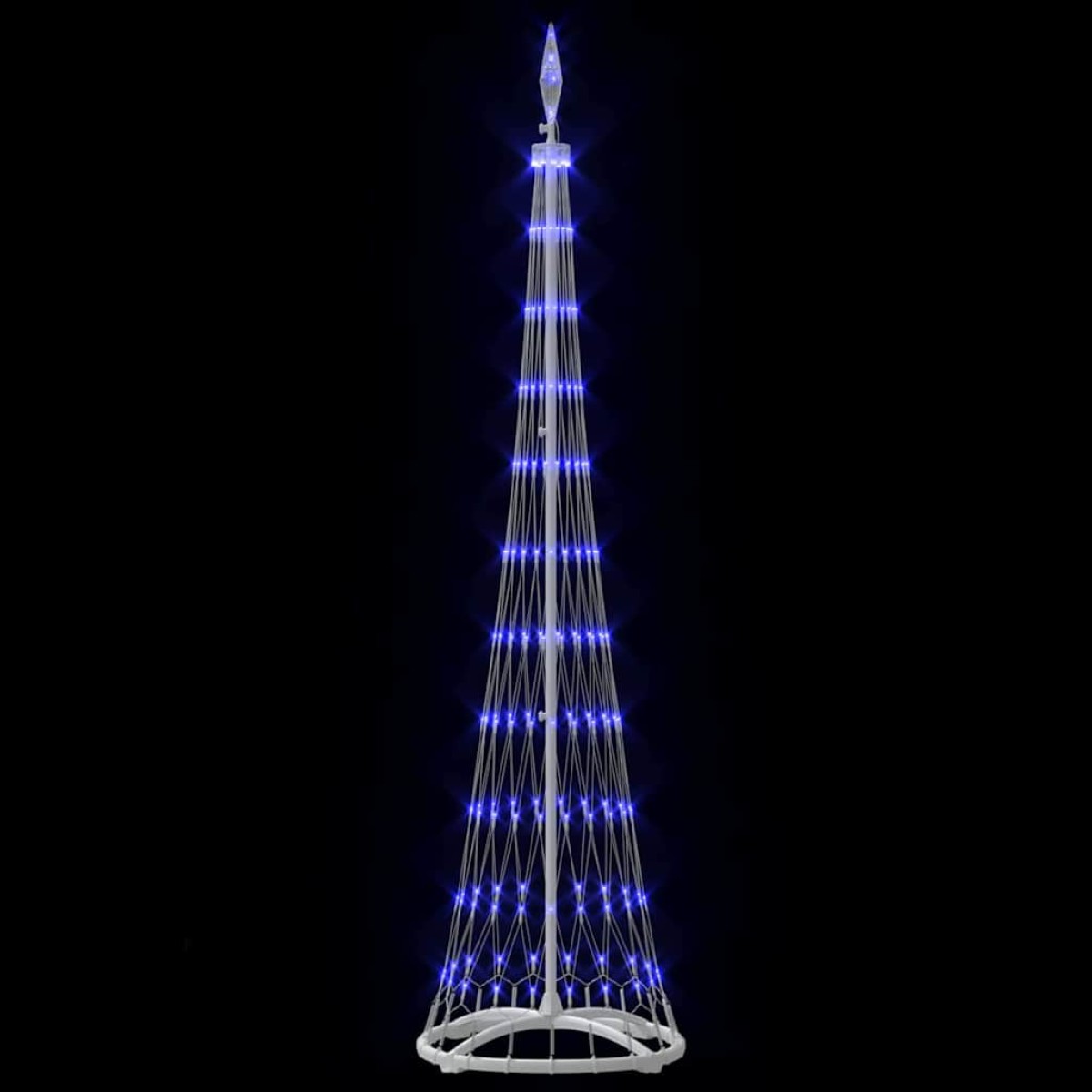vidaXL LED Χριστουγεννιάτικο Δέντρο Μπλε 51 x 51 x 190 εκ Μέταλλο