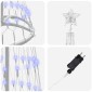 vidaXL LED Χριστουγεννιάτικο Δέντρο Μπλε 51 x 51 x 190 εκ Μέταλλο