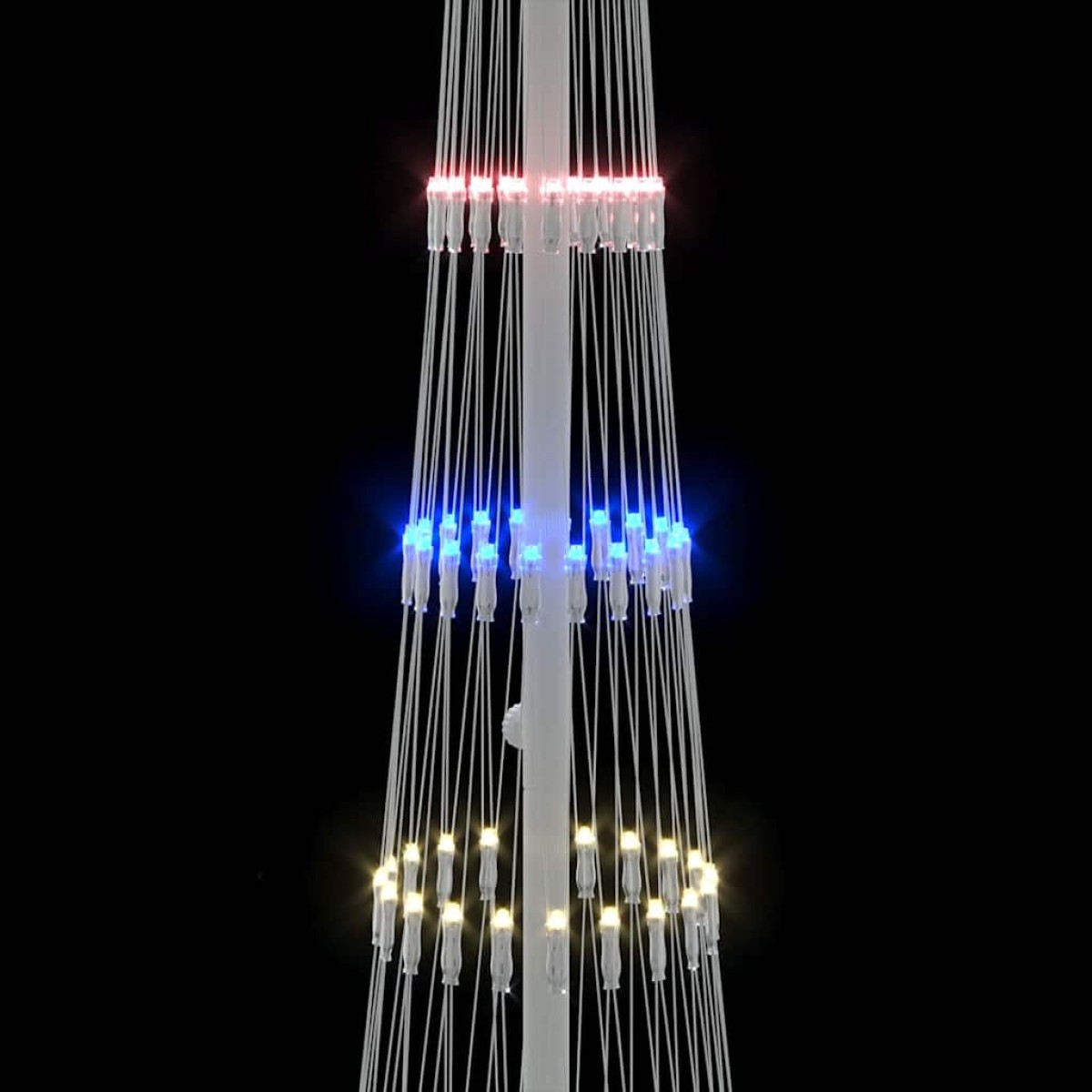 vidaXL LED Χριστουγεννιάτικο Δέντρο Πολύχρωμο 51 x 51 x 190 εκ Μέταλλο