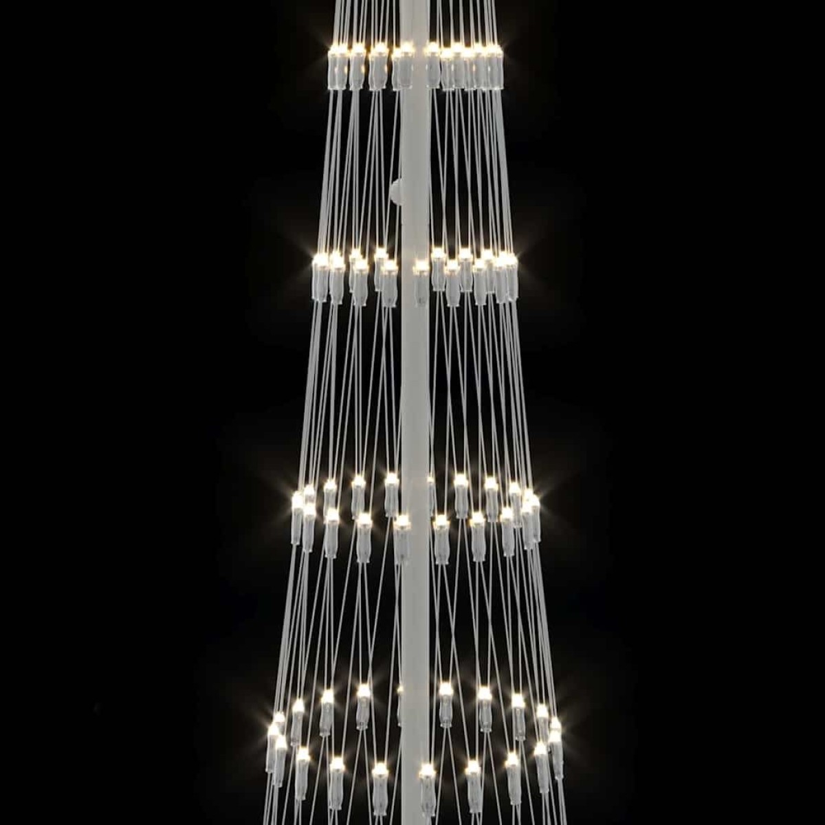 vidaXL LED Χριστουγεννιάτικο Δέντρο με βάση Θερμό λευκό 250 cm Μέταλλο