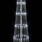 vidaXL LED Χριστουγεννιάτικο Δέντρο με βάση Ψυχρό λευκό 250 cm Μέταλλο