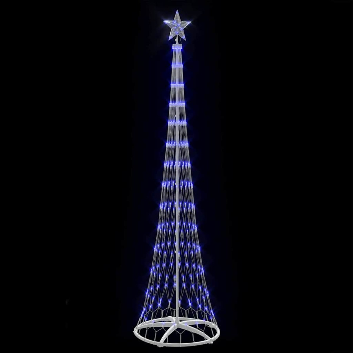 vidaXL LED Χριστουγεννιάτικο Δέντρο με 290 LED Μπλε 250 cm Μέταλλο