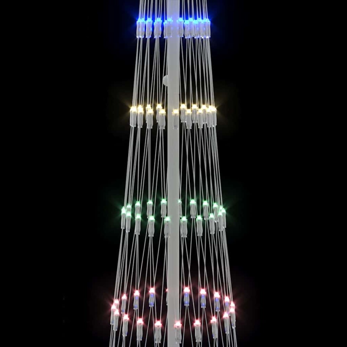 vidaXL LED Χριστουγεννιάτικο Δέντρο με βάση Πολύχρωμο 250 cm Μέταλλο