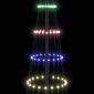 vidaXL LED Χριστουγεννιάτικο Δέντρο Πολύχρωμο 184.5 εκ. Μέταλλο