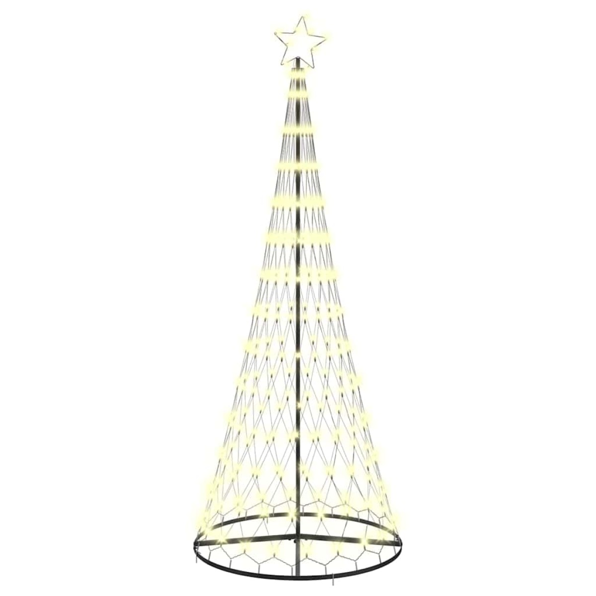 vidaXL LED Χριστουγεννιάτικο Δέντρο με βάση Θερμό λευκό 250 cm Μέταλλο