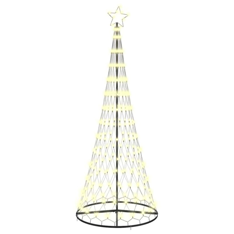 vidaXL LED Χριστουγεννιάτικο Δέντρο με βάση Θερμό λευκό 250 cm Μέταλλο