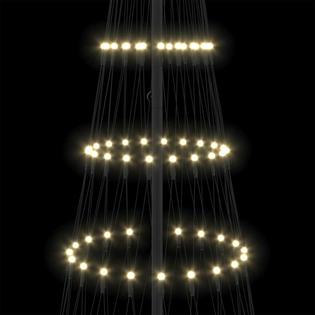 vidaXL LED Χριστουγεννιάτικο Δέντρο με βάση Θερμό λευκό 250 cm Μέταλλο