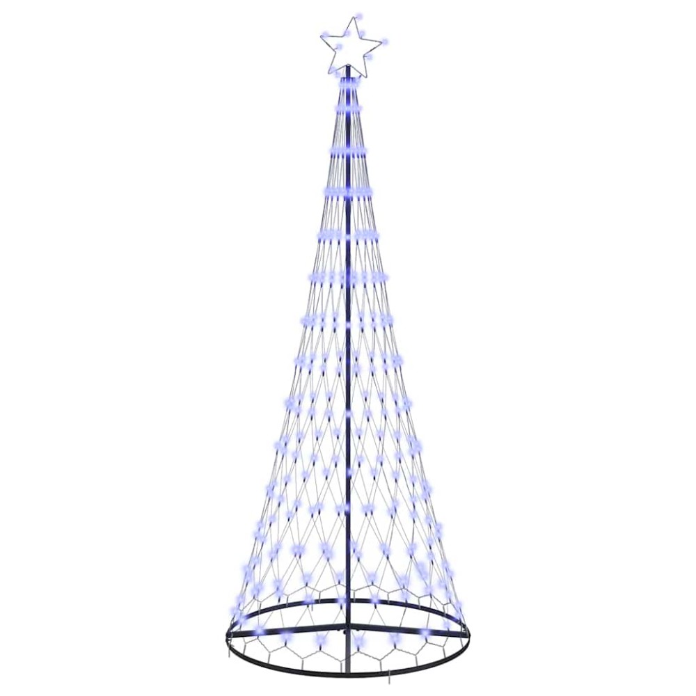 vidaXL LED Χριστουγεννιάτικο Δέντρο με 295 LED Μπλε 250 cm Μέταλλο