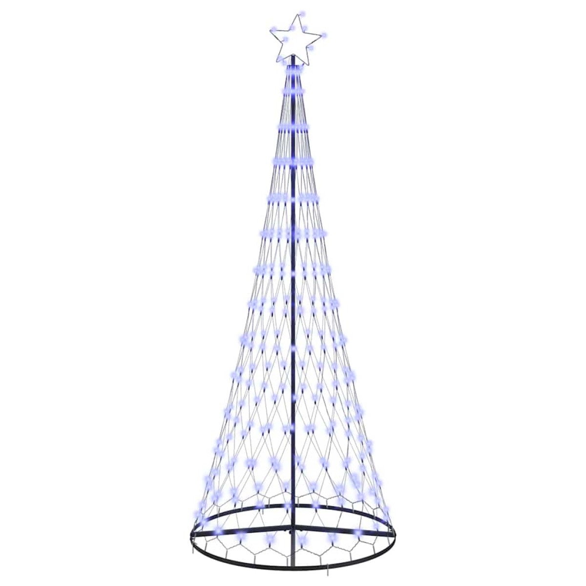 vidaXL LED Χριστουγεννιάτικο Δέντρο με 295 LED Μπλε 250 cm Μέταλλο