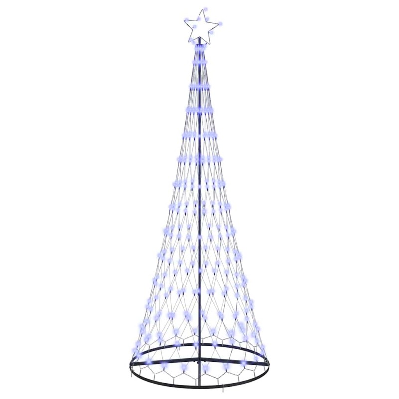 vidaXL LED Χριστουγεννιάτικο Δέντρο με 295 LED Μπλε 250 cm Μέταλλο