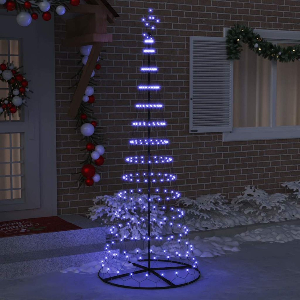 vidaXL LED Χριστουγεννιάτικο Δέντρο με 295 LED Μπλε 250 cm Μέταλλο